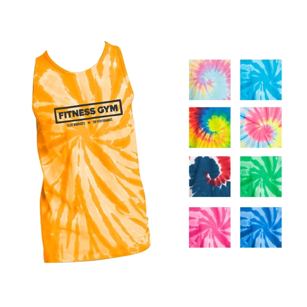 Gold color option for Customizable Tie Dye Tank Top