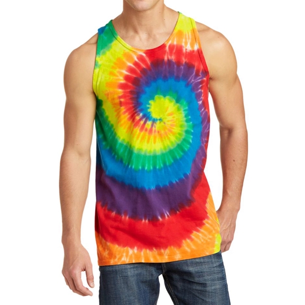 Neon Rainbow color option for Customizable Tie Dye Tank Top