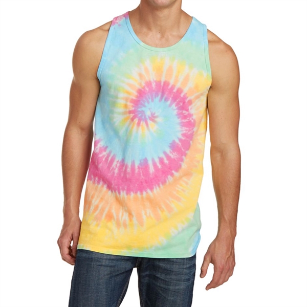 Pastel Rainbow color option for Customizable Tie Dye Tank Top