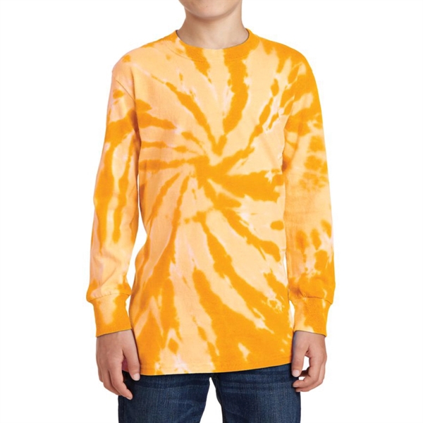 Gold color option for Junior Long Sleeve Tee In Tie Dye