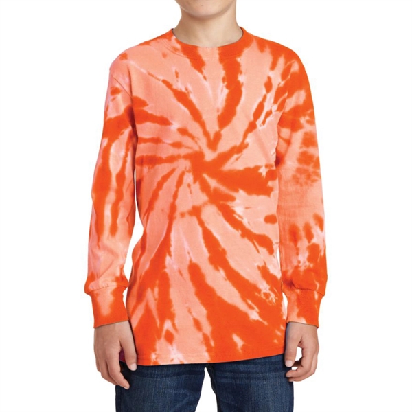Orange color option for Junior Long Sleeve Tee In Tie Dye