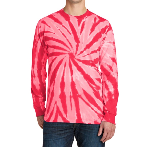 Red color option for Classic Tie Dye Long Sleeve Tee