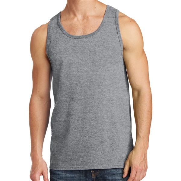 Athletic Heather / Jet Black color option for Stylish Tagless Cotton Tank Top