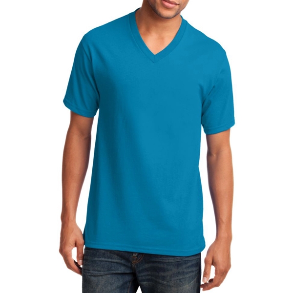 Aquatic Blue color option for Classic Cotton V Neck Tee
