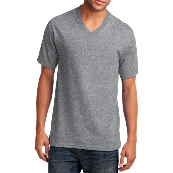 Athletic Heather color option for Classic Cotton V Neck Tee