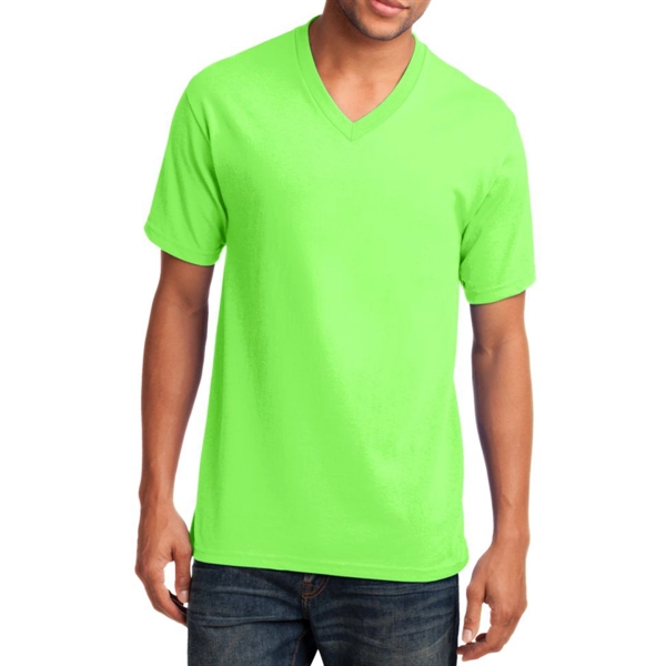 Neon Green color option for Classic Cotton V Neck Tee