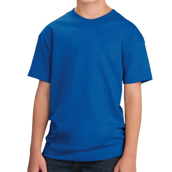 Heather Royal Blue color option for Classic Junior Cotton Tee