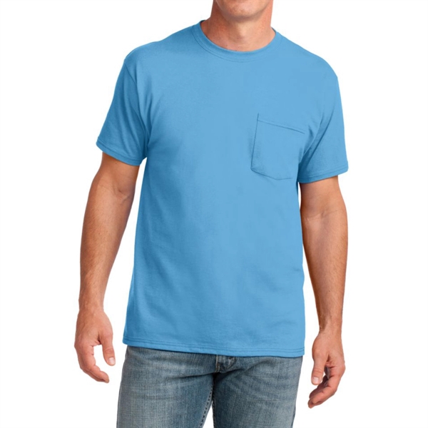 Aquatic Blue color option for Classic Cotton Pocket Tee