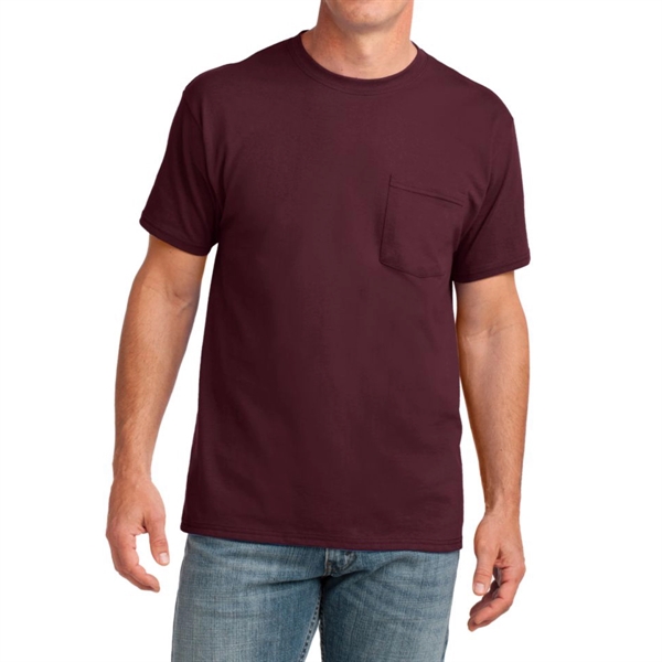 Athletic Maroon color option for Classic Cotton Pocket Tee