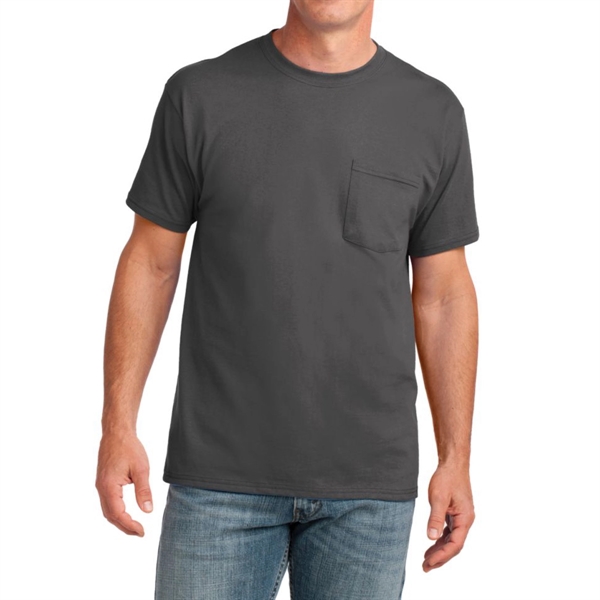 Charcoal color option for Classic Cotton Pocket Tee