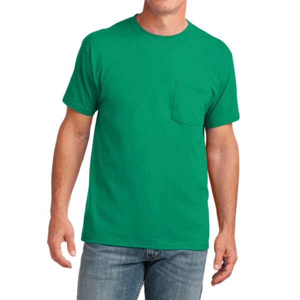 Kelly color option for Classic Cotton Pocket Tee