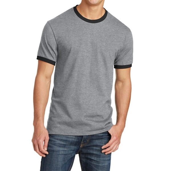 Athletic Heather / Jet Black color option for Classic Ringer Tee