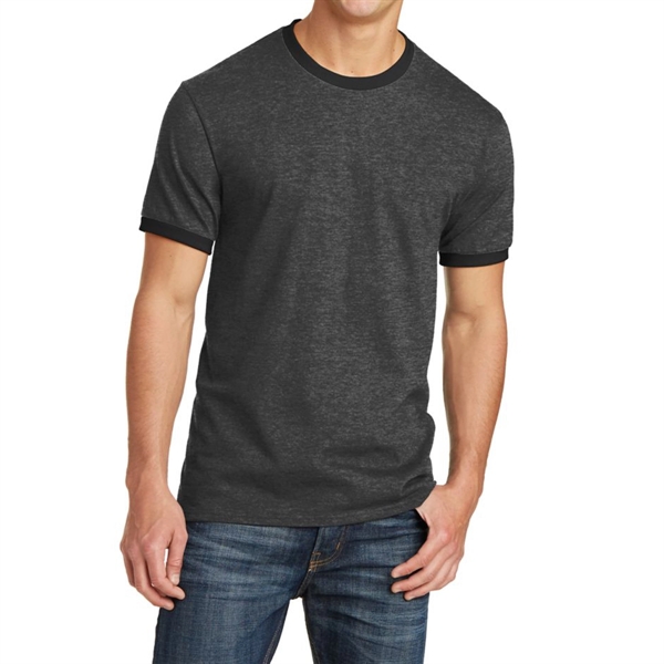 Dark Heather Grey / Jet Black color option for Classic Ringer Tee