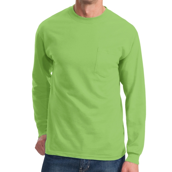 Lime color option for Stylish Long Sleeve Pocket Tee