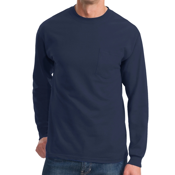 Navy color option for Stylish Long Sleeve Pocket Tee