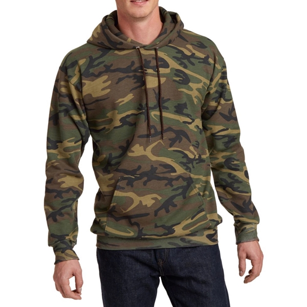 Military Camo color option for Comfortable Camo Hooded Sweatshirt