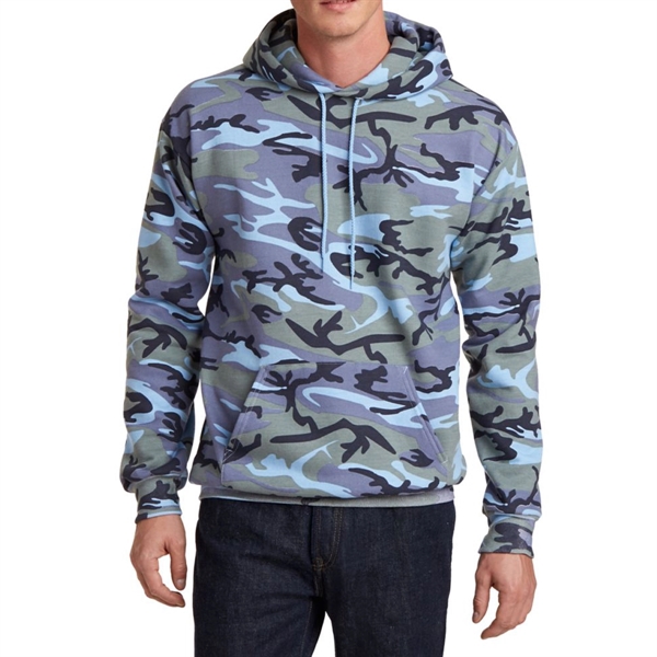 Winter Camo color option for Comfortable Camo Hooded Sweatshirt