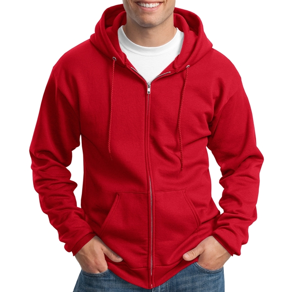 Red color option for Stylish Full Zip Hooded Sweatshirt