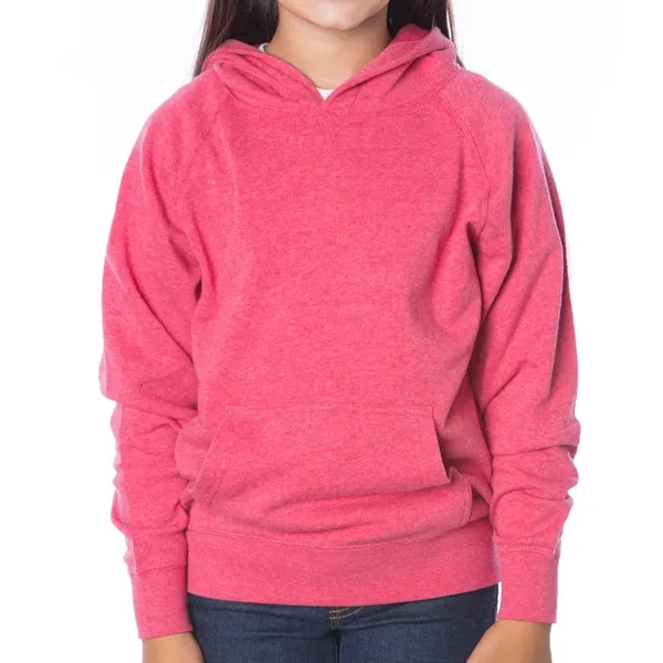 Pomegranate color option for Evolution Youth Hooded Sweatshirt