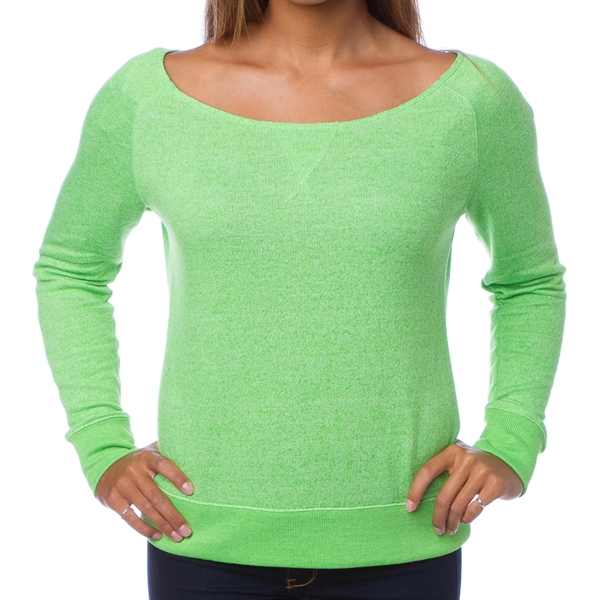 Atomic Lime color option for Cotton Crew Off The Shoulder Sweater