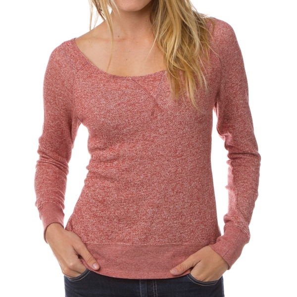 Atomic Orange color option for Cotton Crew Off The Shoulder Sweater