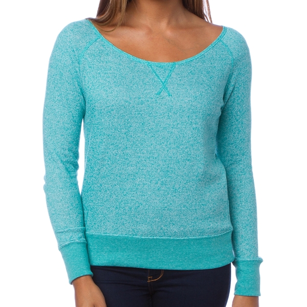 Azul color option for Cotton Crew Off The Shoulder Sweater