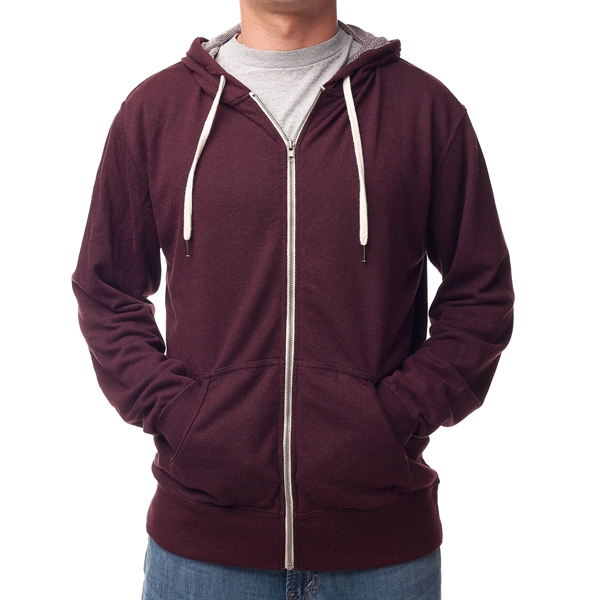 Burgundy Heather color option for Stylish Sweatshirt With Hood In Heather