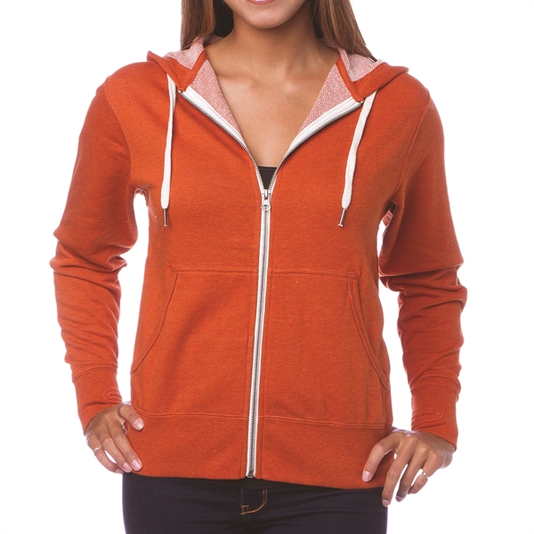 Burnt Orange Heather color option for Stylish Sweatshirt With Hood In Heather