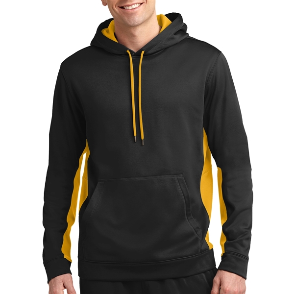 Black/Safety Yellow color option for Colorblock Designed Hooded Sweatshirt