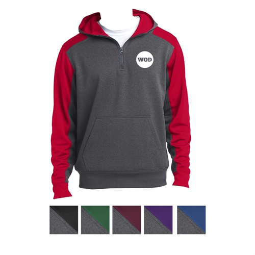 Main photo of Amadril Colorblock 1/4 Zip Hooded Sweatshirt