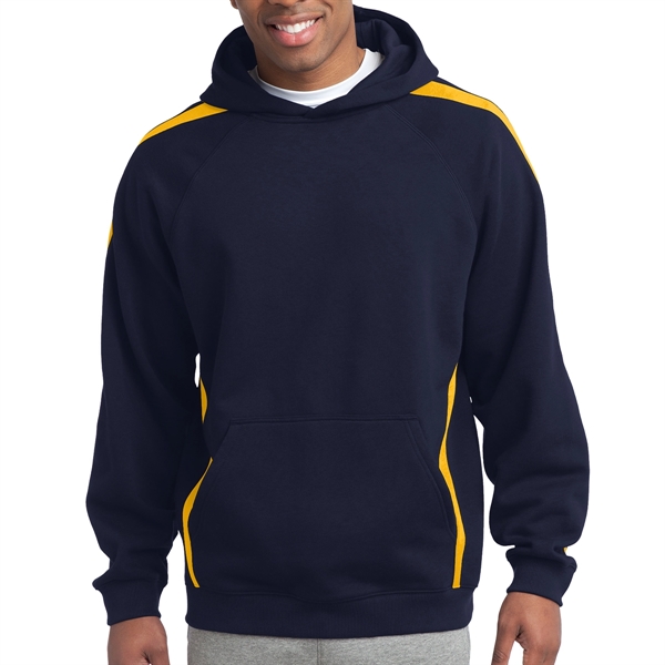 True Navy-Gold color option for Stripe Pullover Hooded Sweatshirt
