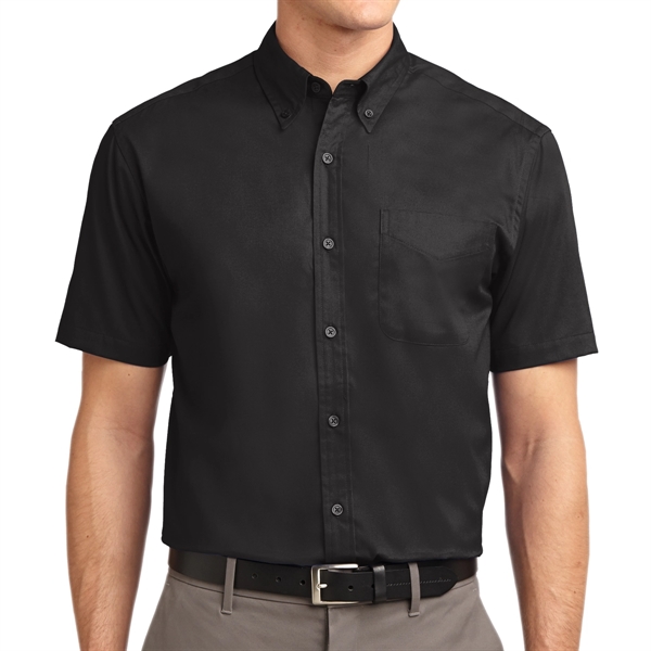 Black/Light Stone color option for Ladies Short Sleeve Essential Polo Shirt