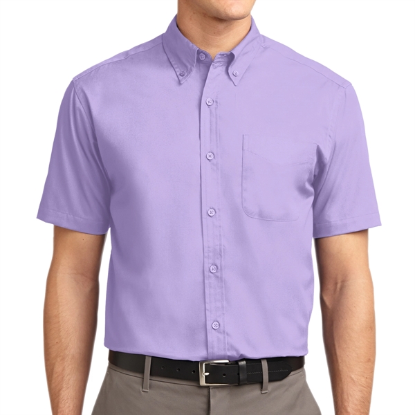Purple/Light Stone color option for Ladies Short Sleeve Essential Polo Shirt