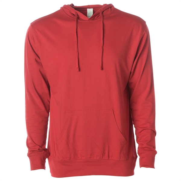 Brick Red color option for Lightweight Jersey Pullover With Hood For Men