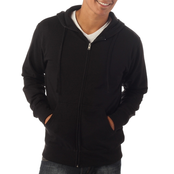 Black color option for Lighweight Sweatshirt With Hood And Zipper For Male