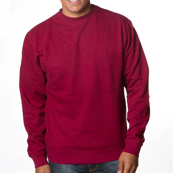 Cardinal color option for Male Crew Neck Sweatshirt