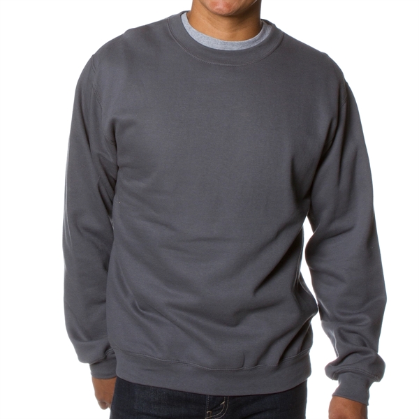 Charcoal Heather color option for Male Crew Neck Sweatshirt