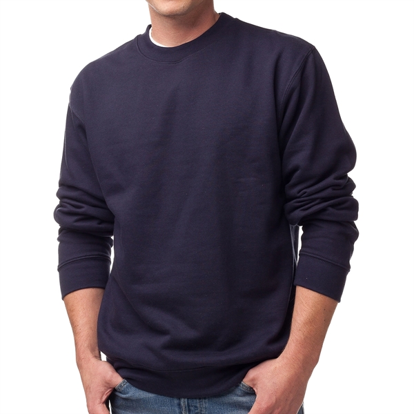 Classic Navy color option for Male Crew Neck Sweatshirt