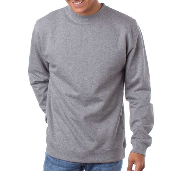 Gray Heather color option for Male Crew Neck Sweatshirt