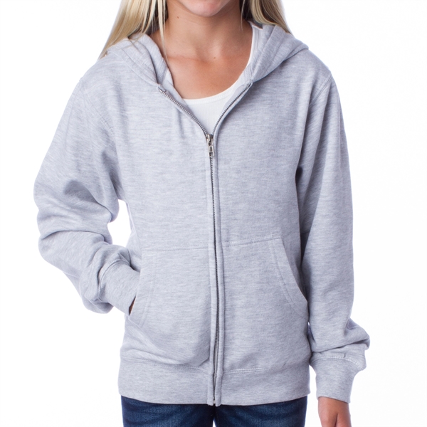 Gray Heather color option for Teen Sweatshirt With Zipper And Hood