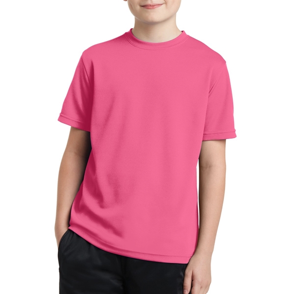 Bright Pink color option for K Ids' Posi Charge®  Polyester Shirt
