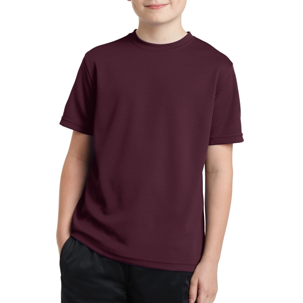 Maroon color option for K Ids' Posi Charge®  Polyester Shirt