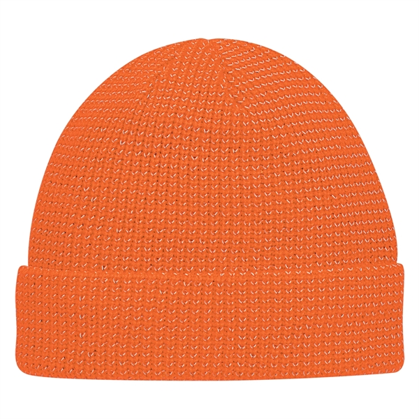 Orange-Silver color option for Acrylic Beanie With Cuff