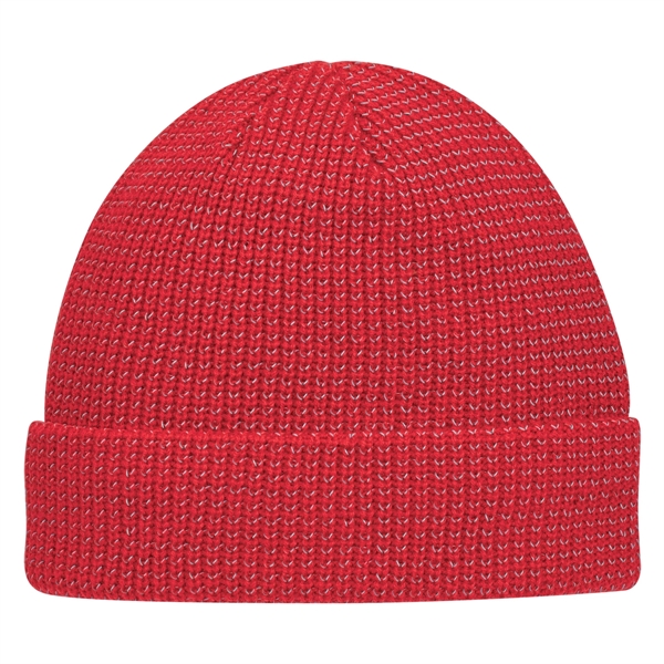 Red-Silver color option for Acrylic Beanie With Cuff