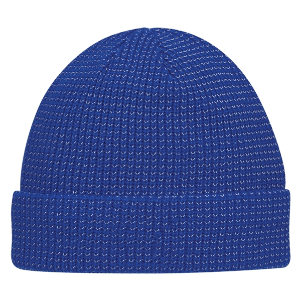 Royal Blue-Silver color option for Acrylic Beanie With Cuff
