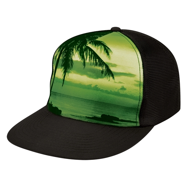 Black-Green color option for Polyester Cap