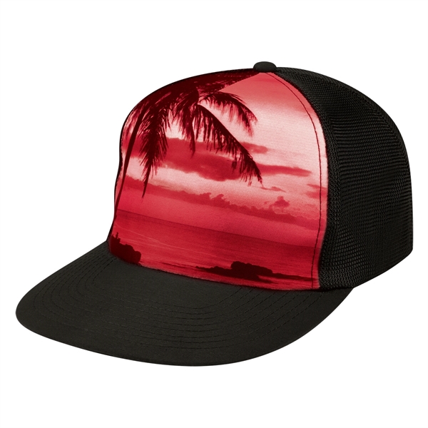 Black-Red color option for Polyester Cap