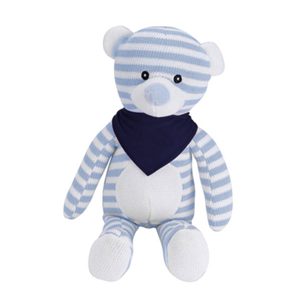 Blue-White color option for Cuddly Promo Bear
