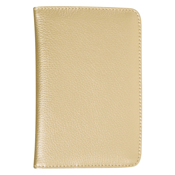 Metallic Gold color option for Metal Designed Passport Wallet