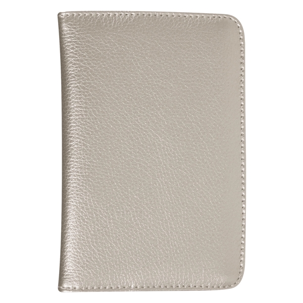 Metallic Silver color option for Metal Designed Passport Wallet